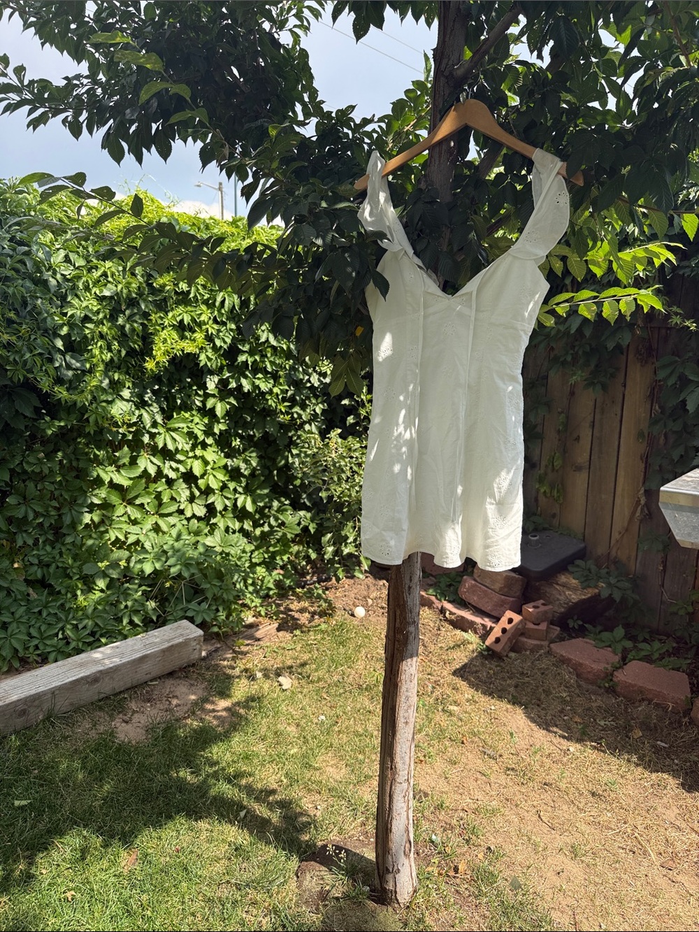 Princess Polly White Eyelet Ruffle Mini Dress - Picture 2 of 8